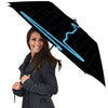 Heartbeat Teal Print Umbrella-grizzshop