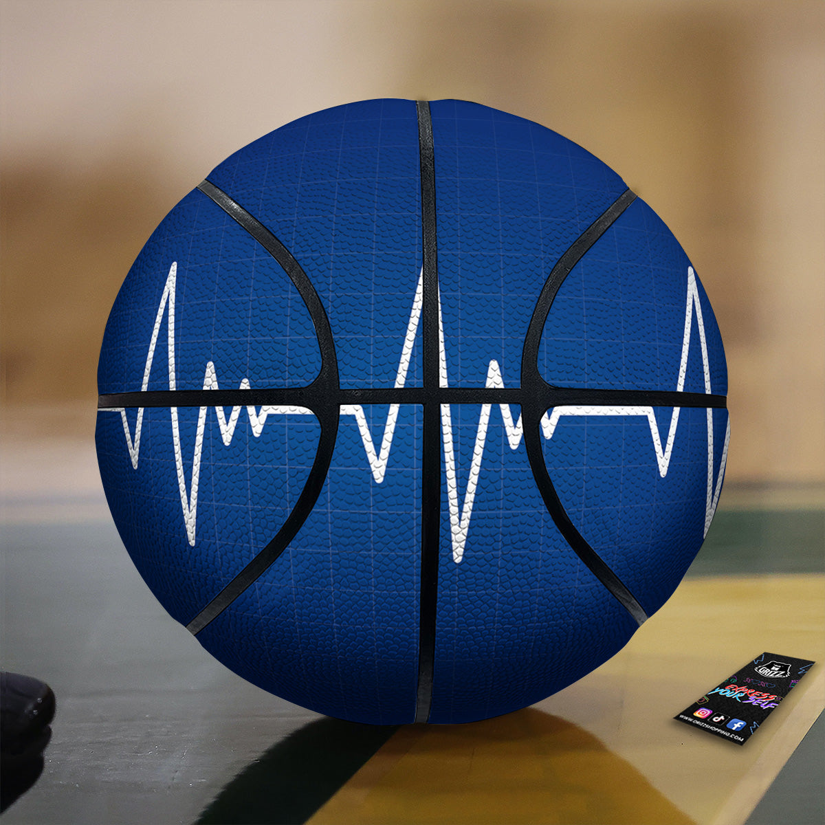 Heartbeat Blue Print Basketball