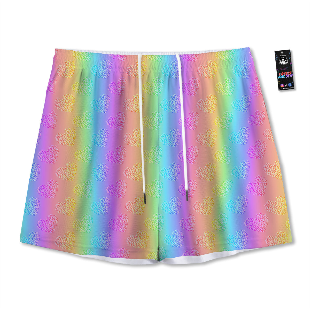 Mandala Eye Of Providence Print Mesh Shorts