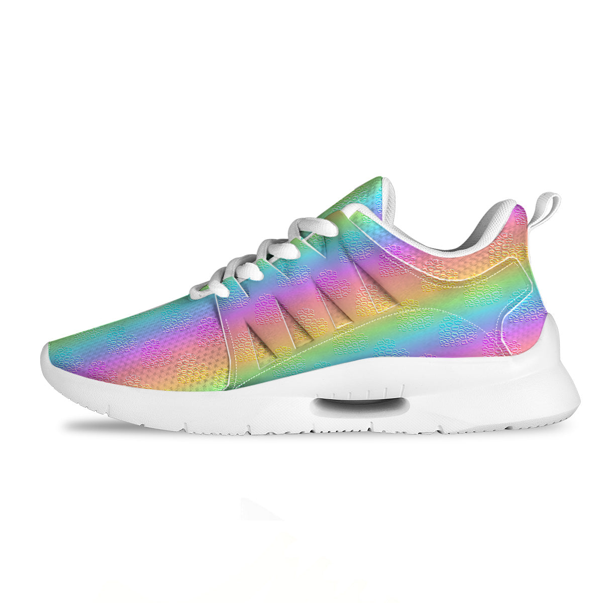 Hearts Rainbow Leopard Print Pattern Tennis Shoes-grizzshop