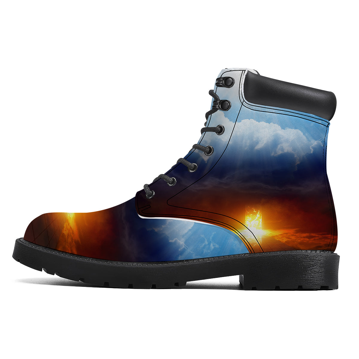 Heaven And Hell Print Boots-grizzshop