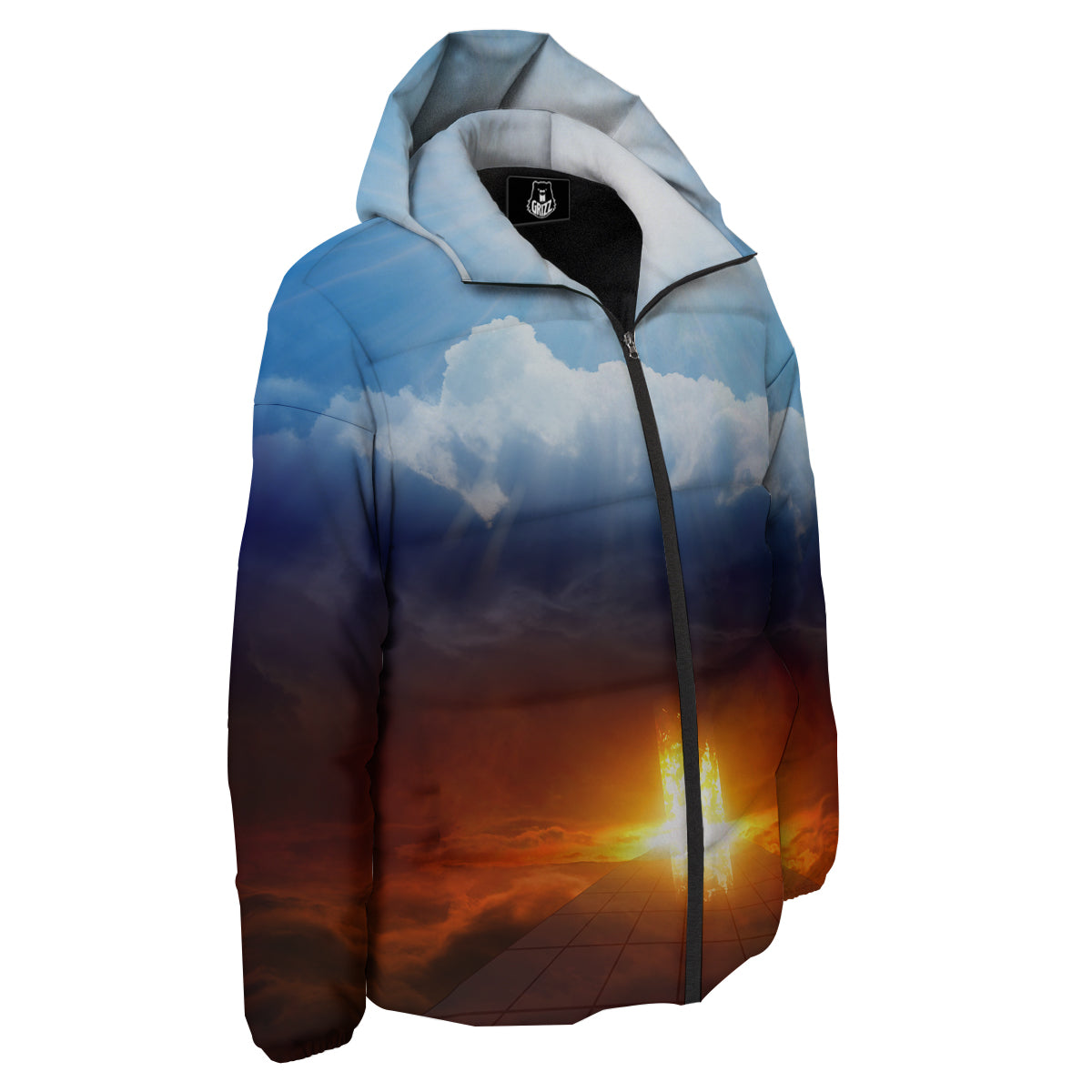 Heaven And Hell Print Down Jacket-grizzshop