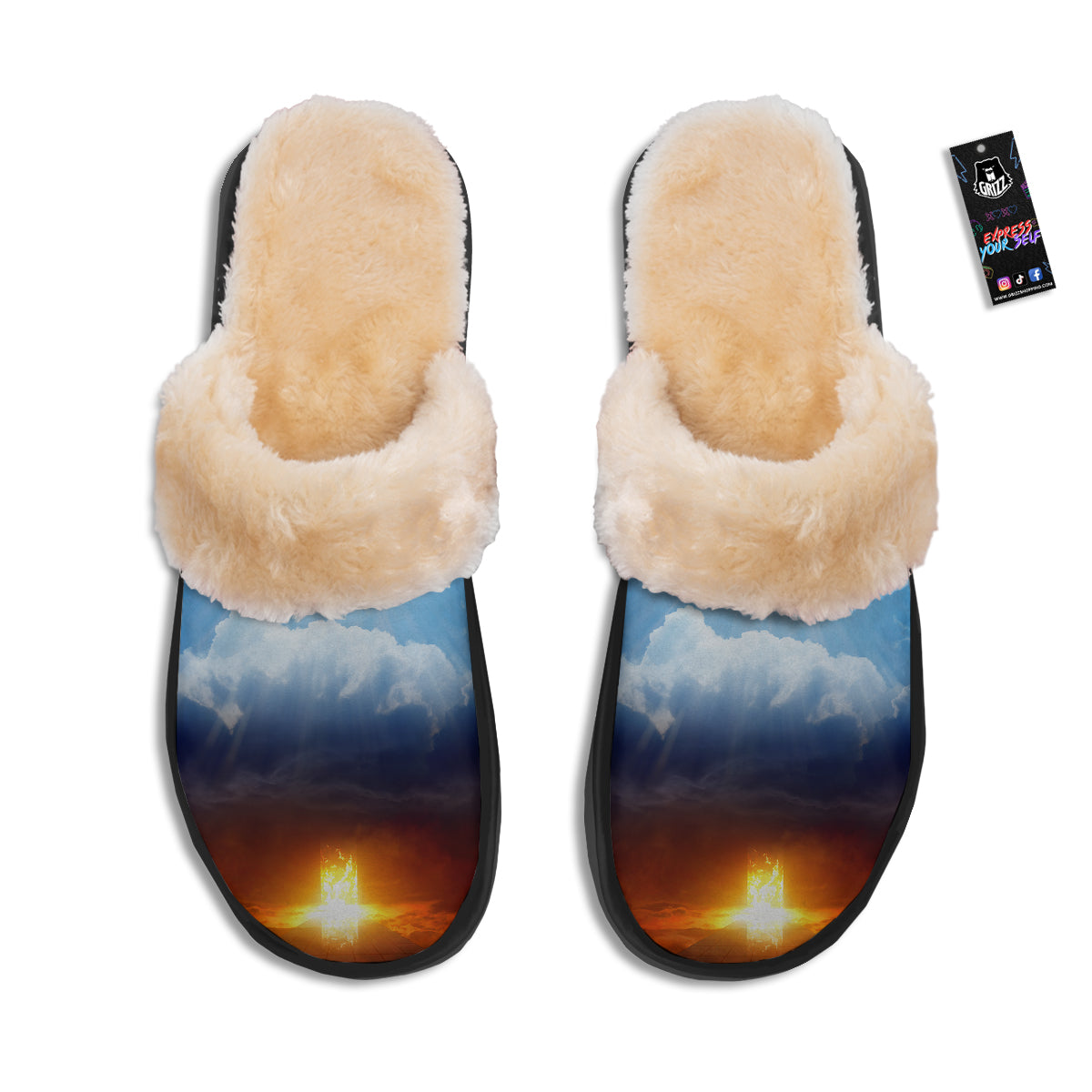 Heaven And Hell Print Slippers-grizzshop