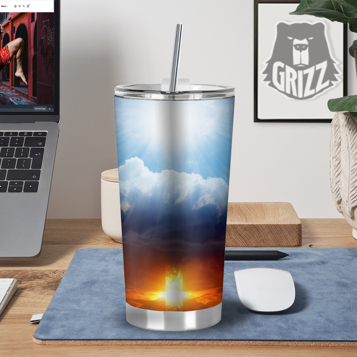 Heaven And Hell Print Tumbler-grizzshop