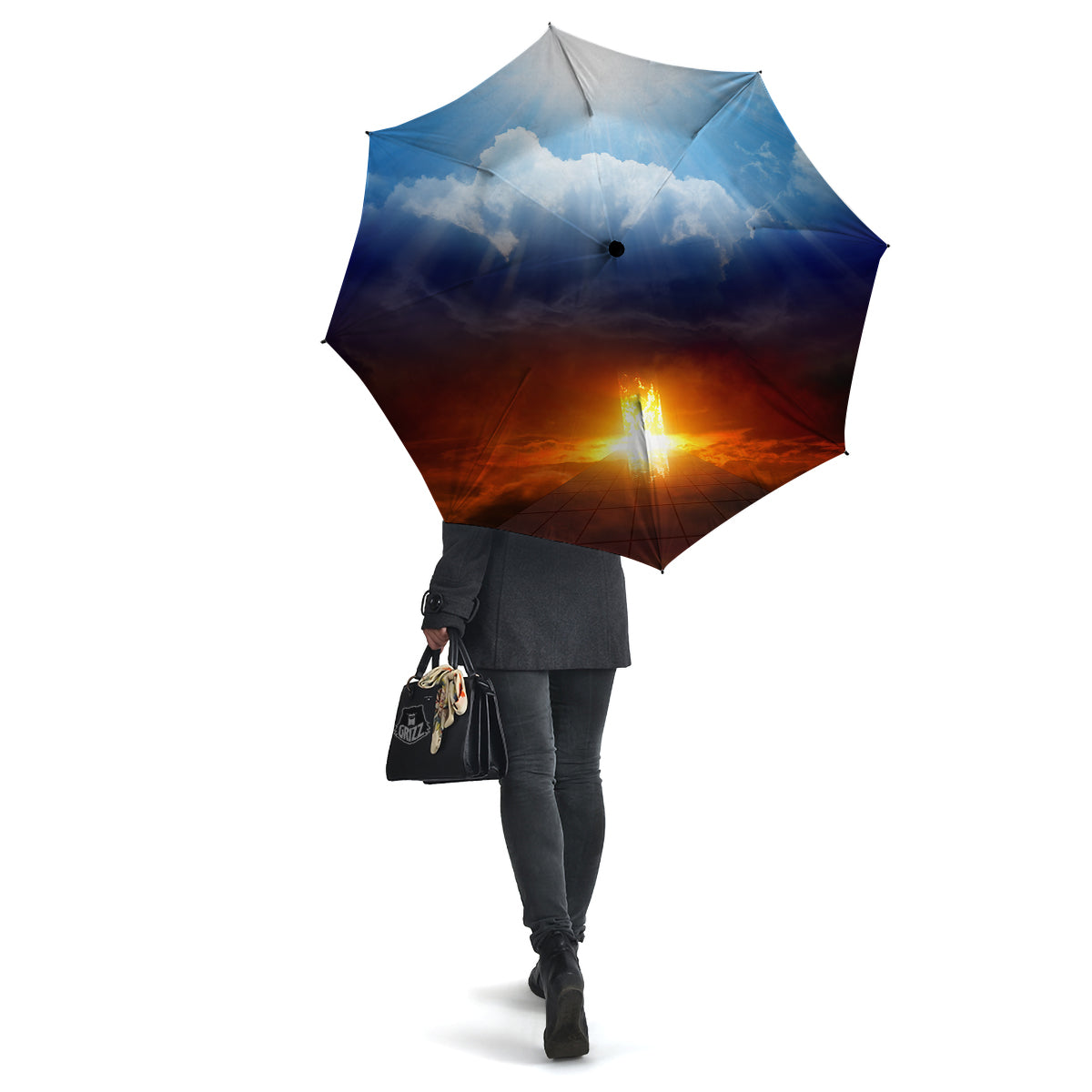 Heaven And Hell Print Umbrella-grizzshop