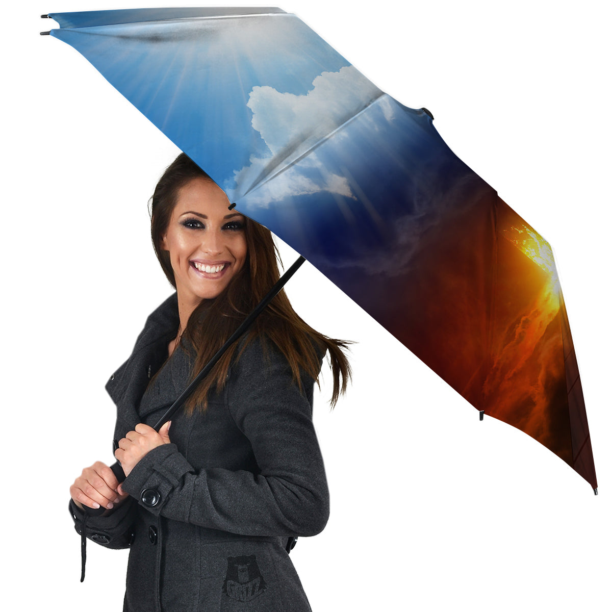 Heaven And Hell Print Umbrella-grizzshop
