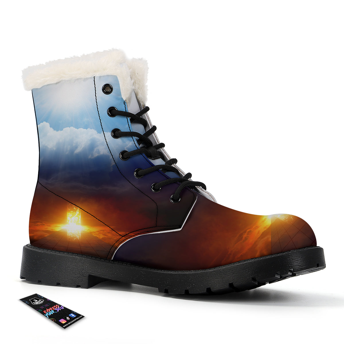 Heaven And Hell Print Winter Boots-grizzshop