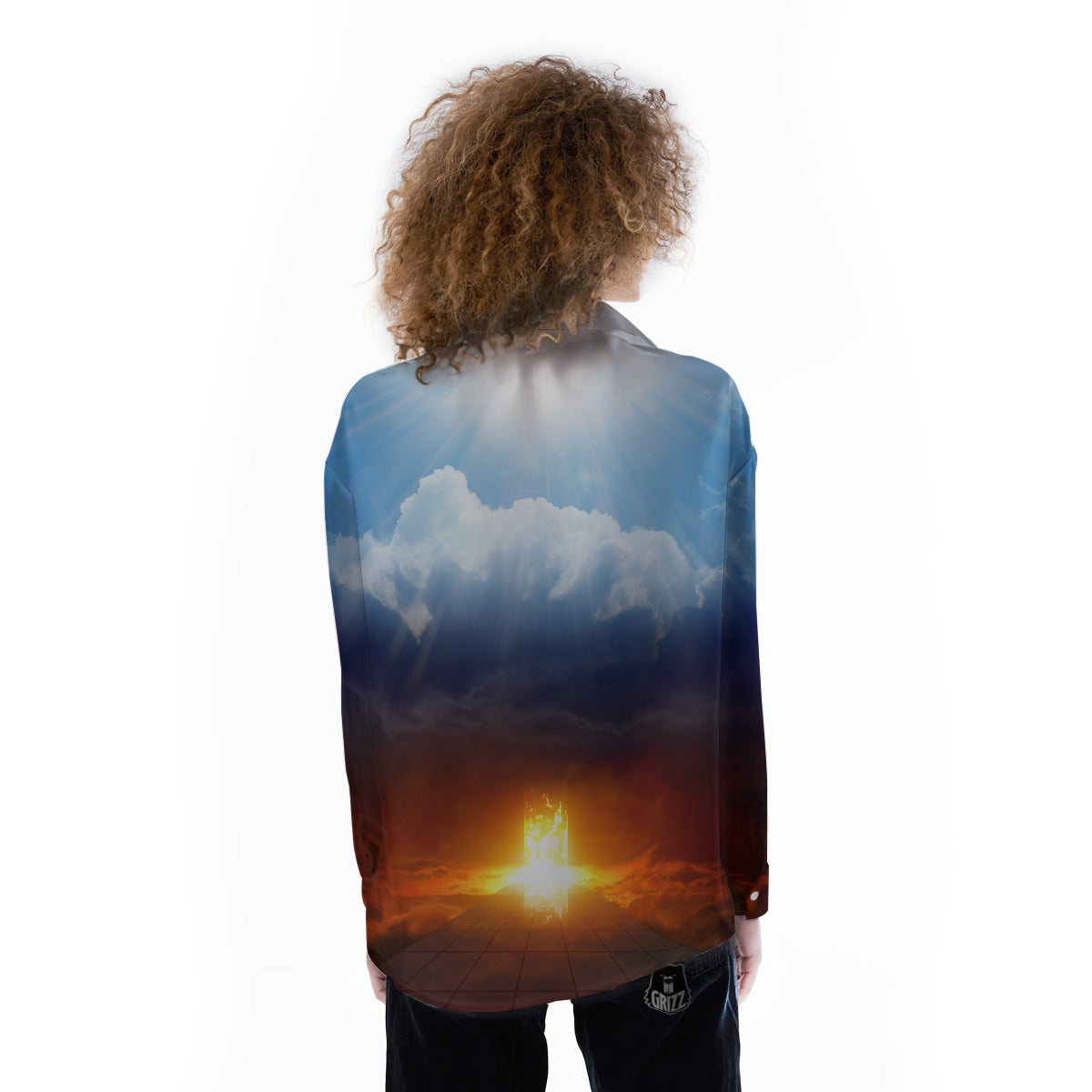 Heaven And Hell Print Women's Long Sleeve Shirts-grizzshop