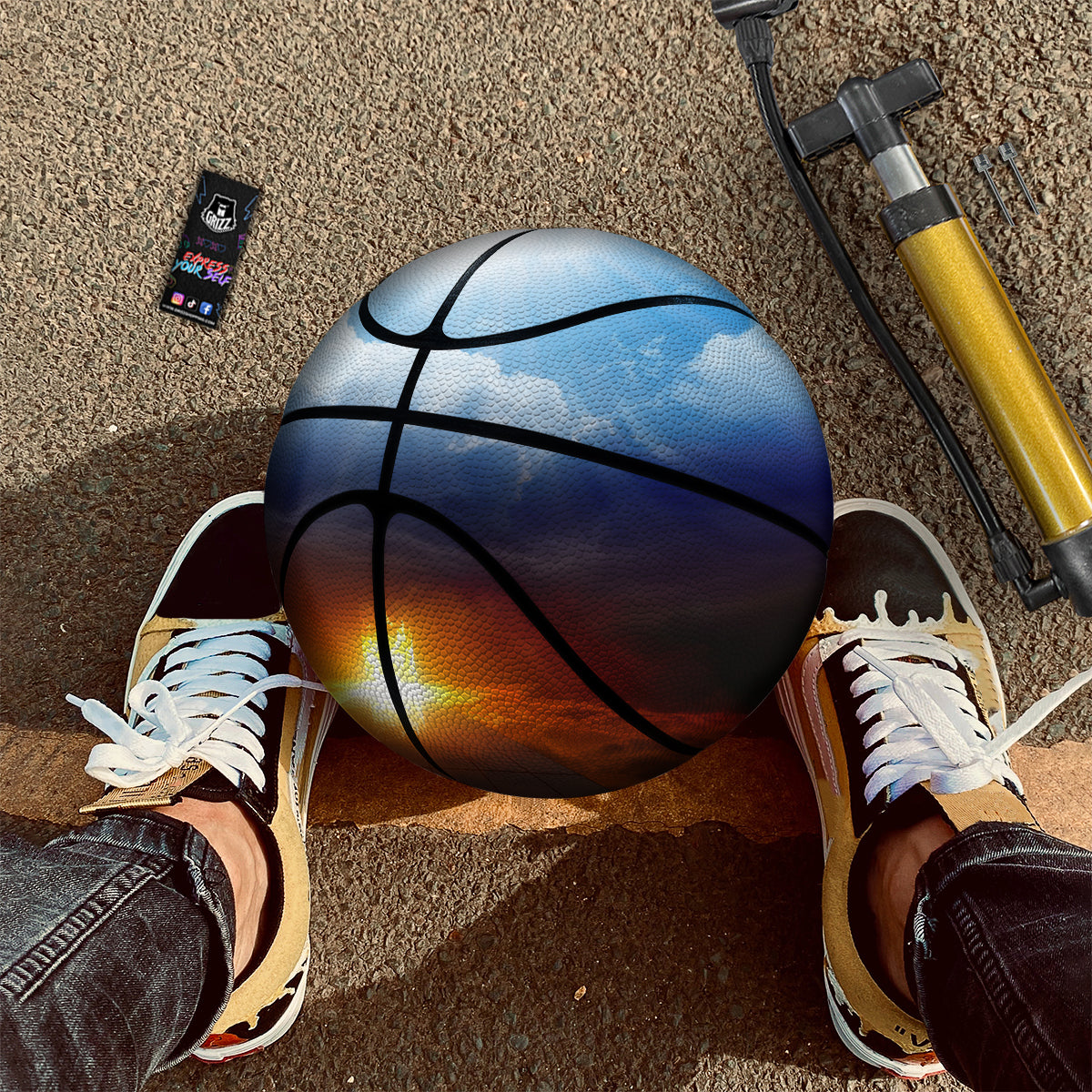 Heaven And Hell Print Basketball