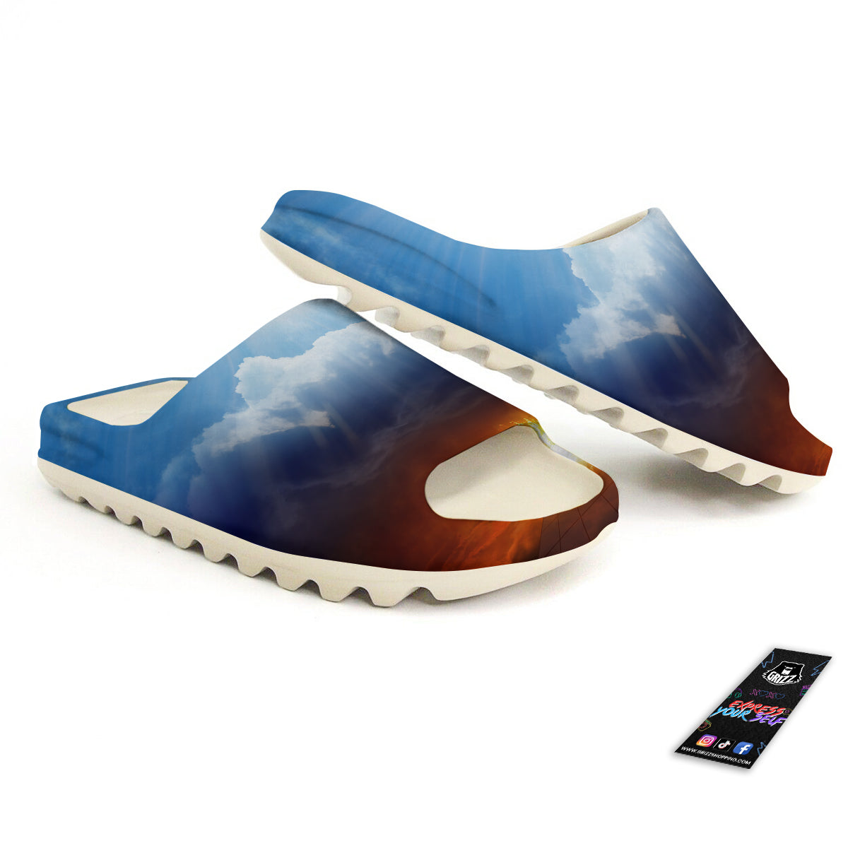 Heaven And Hell Print Sandals-grizzshop