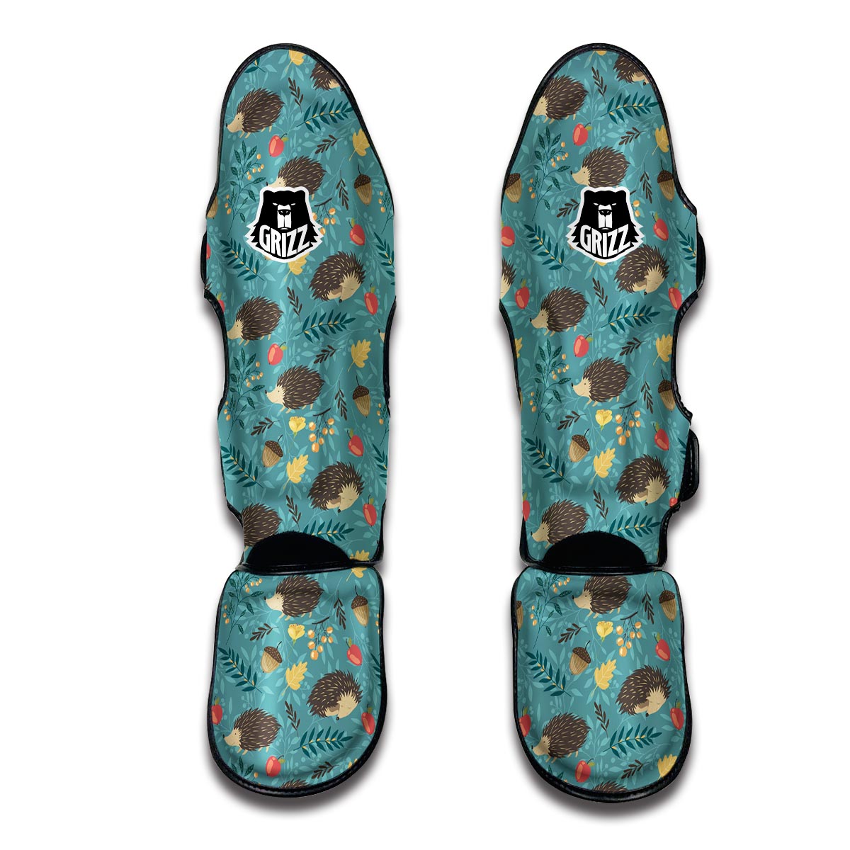 Hedgehod With Nut Muay Thai Shin Guards-grizzshop