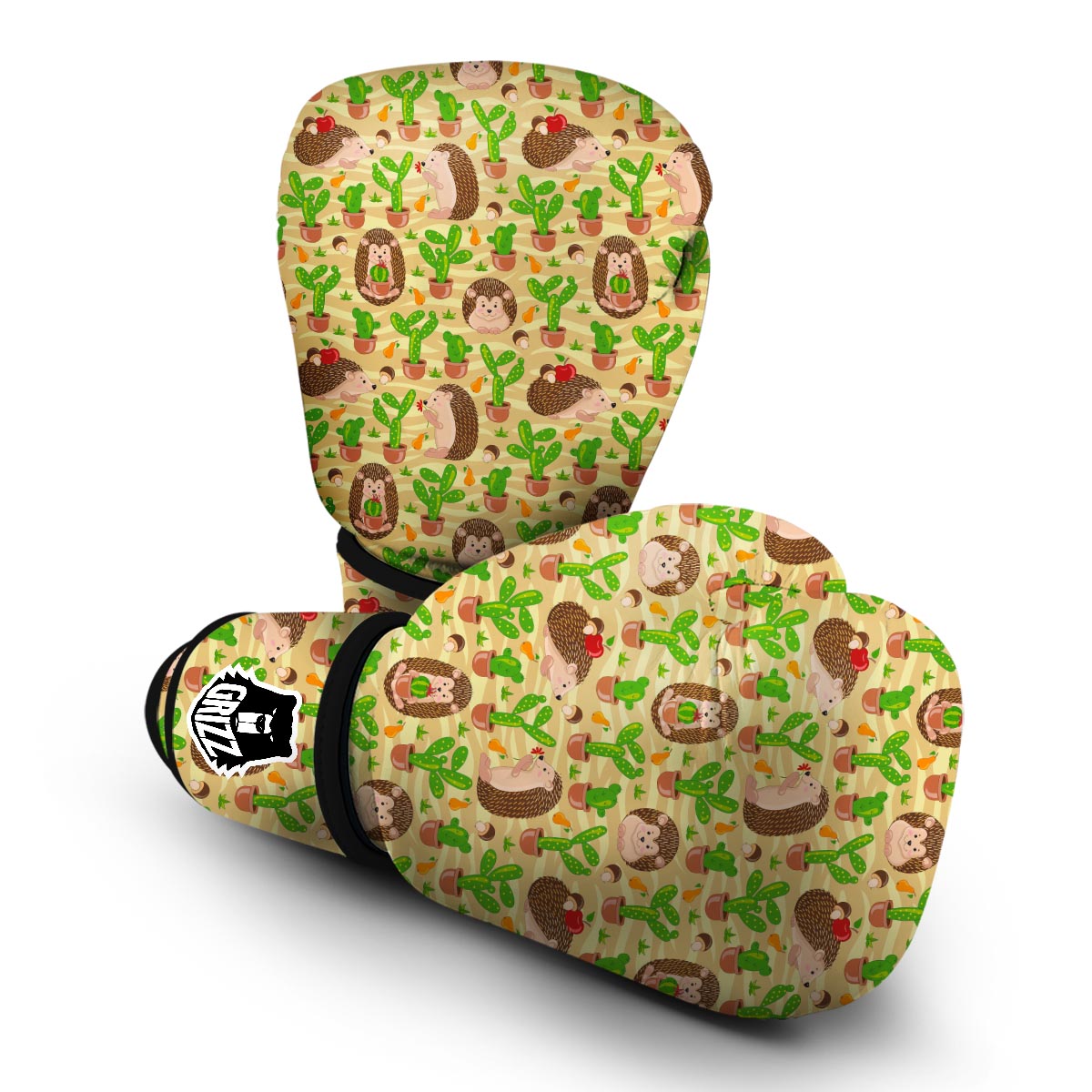 Hedgehog And Cactus Boxing Gloves-grizzshop