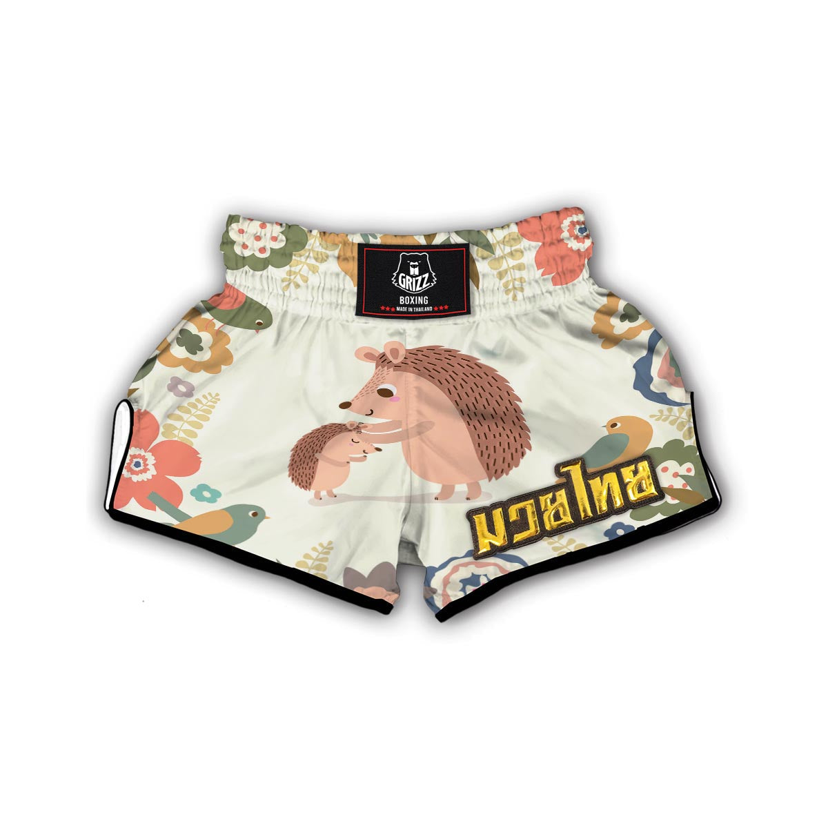 Hedgehog Family Muay Thai Boxing Shorts-grizzshop