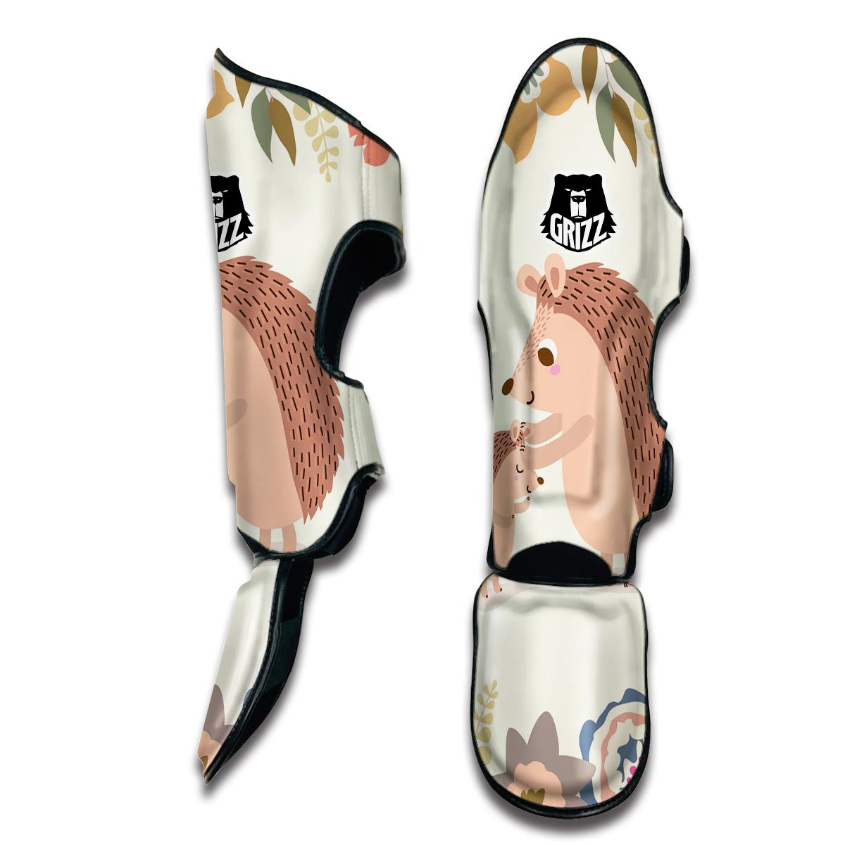 Hedgehog Family Muay Thai Shin Guards-grizzshop