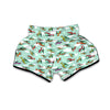 Helicopter On Green Sky Print Pattern Muay Thai Boxing Shorts-grizzshop