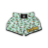 Helicopter On Green Sky Print Pattern Muay Thai Boxing Shorts-grizzshop