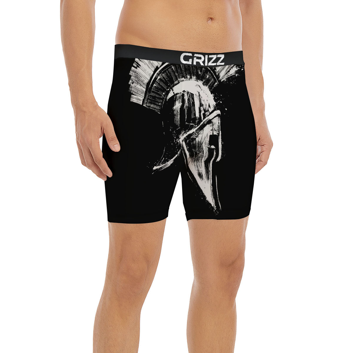 Helmet Ancient Spartan Print Boxer Briefs-grizzshop
