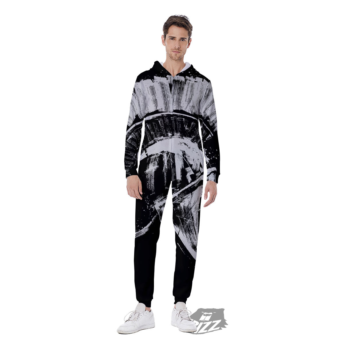 Helmet Ancient Spartan Print Men's Jumpsuit-grizzshop