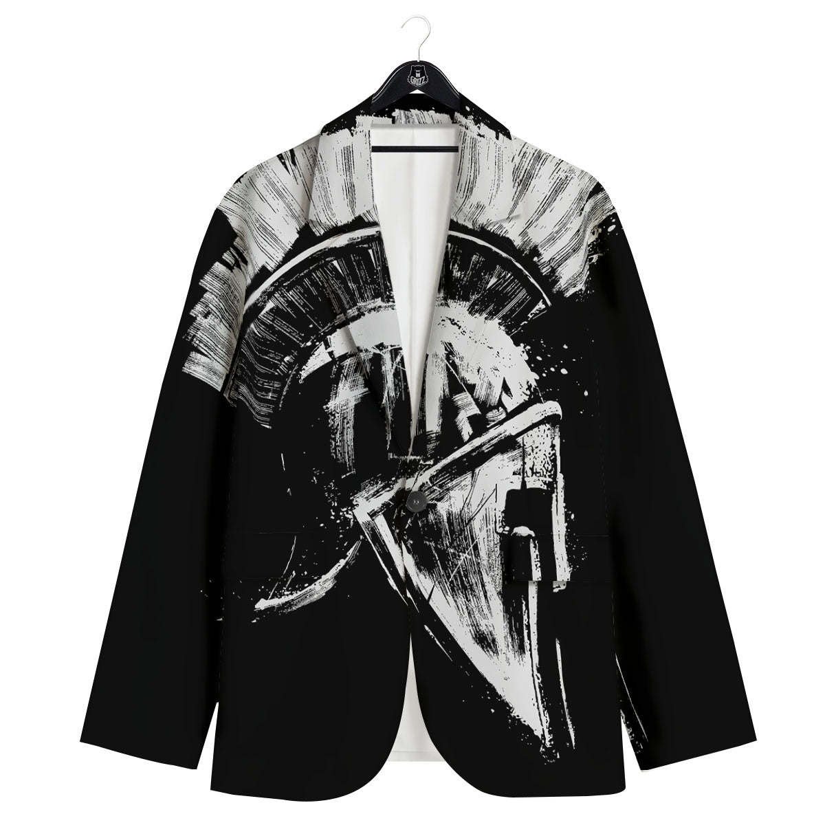 Helmet Ancient Spartan Print Men's Sport Coat-grizzshop