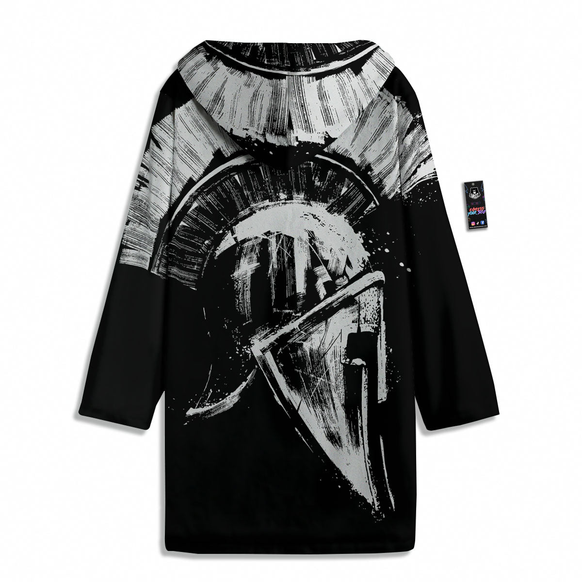 Helmet Ancient Spartan Print Men's Windbreaker Jacket-grizzshop