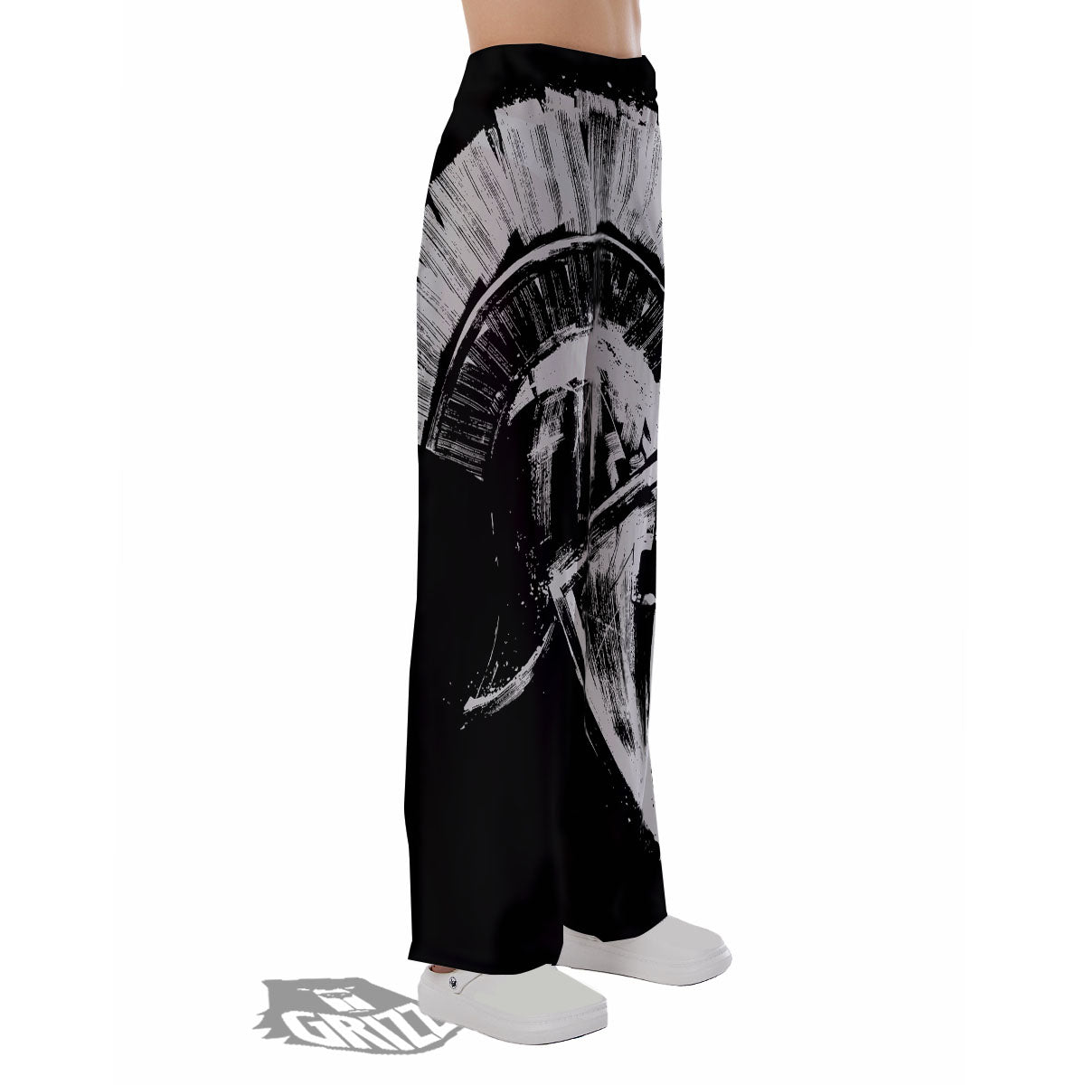 Helmet Ancient Spartan Print Pajama Pants-grizzshop