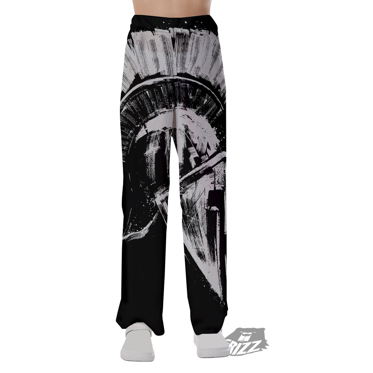 Helmet Ancient Spartan Print Pajama Pants-grizzshop