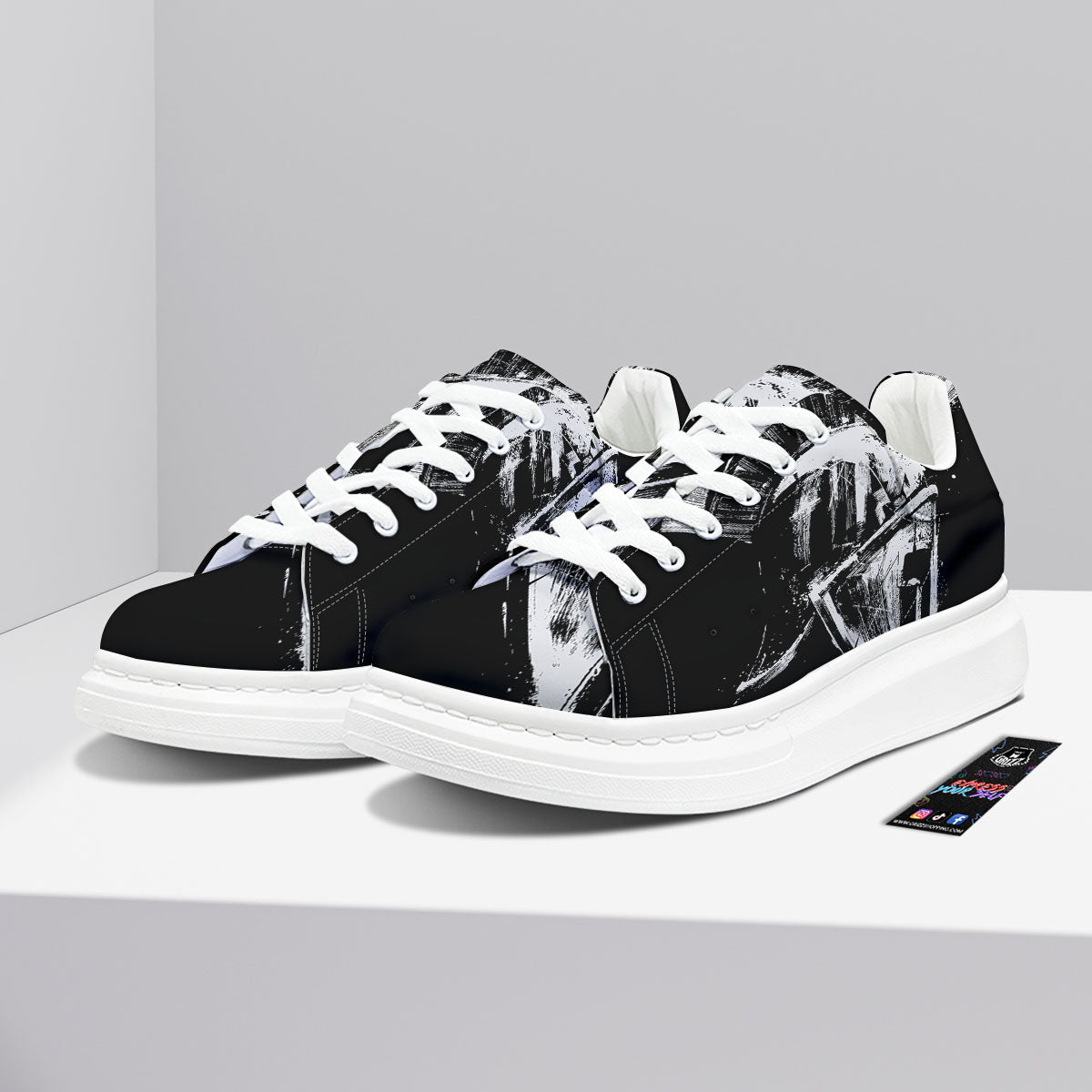 Helmet Ancient Spartan Print Platform Shoes-grizzshop