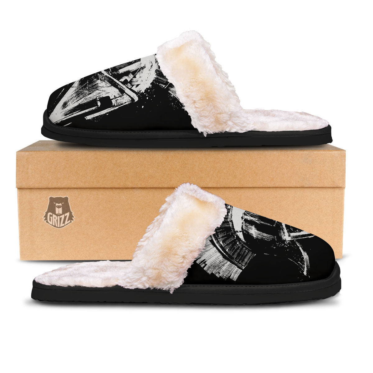 Helmet Ancient Spartan Print Slippers-grizzshop