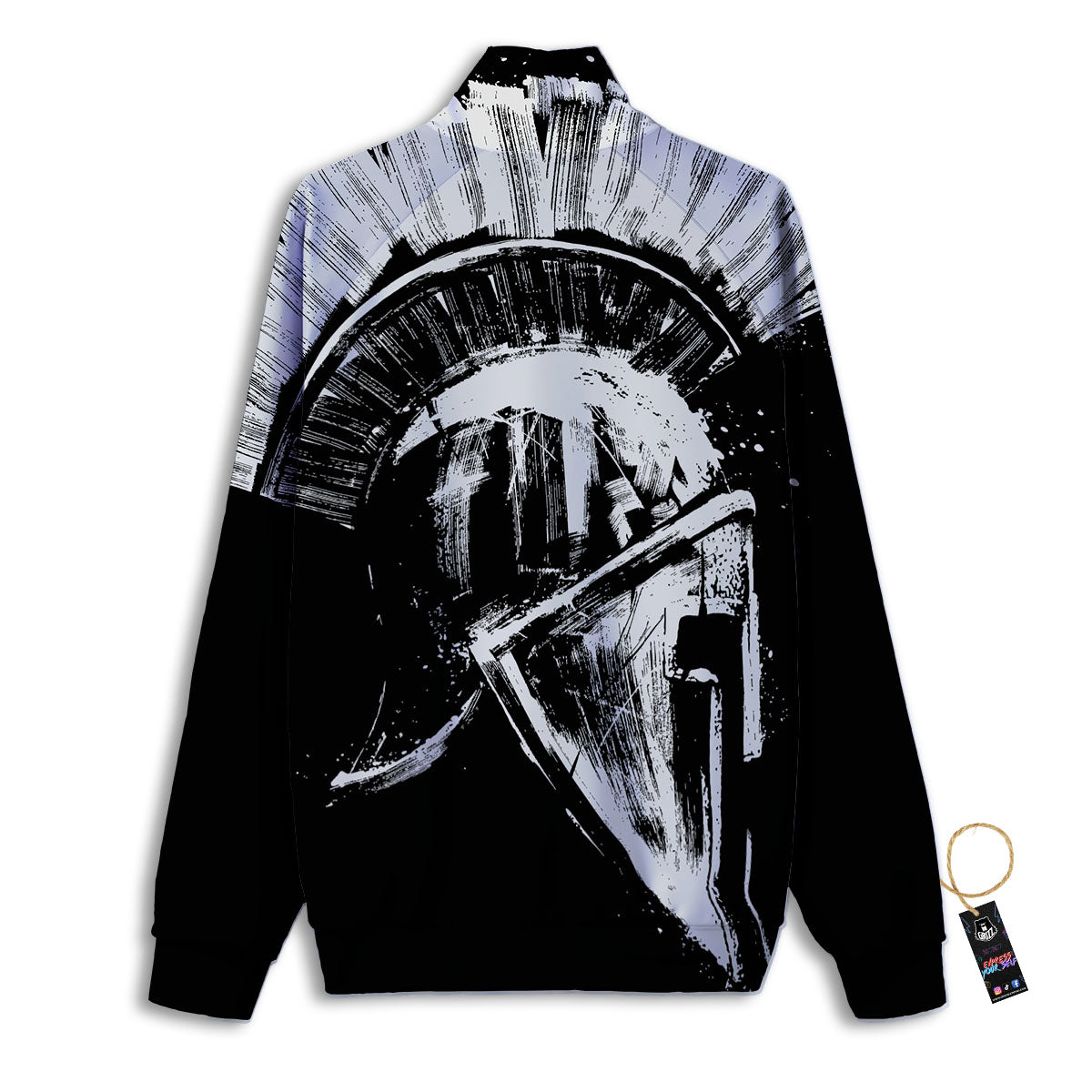 Helmet Ancient Spartan Print Track Jacket-grizzshop
