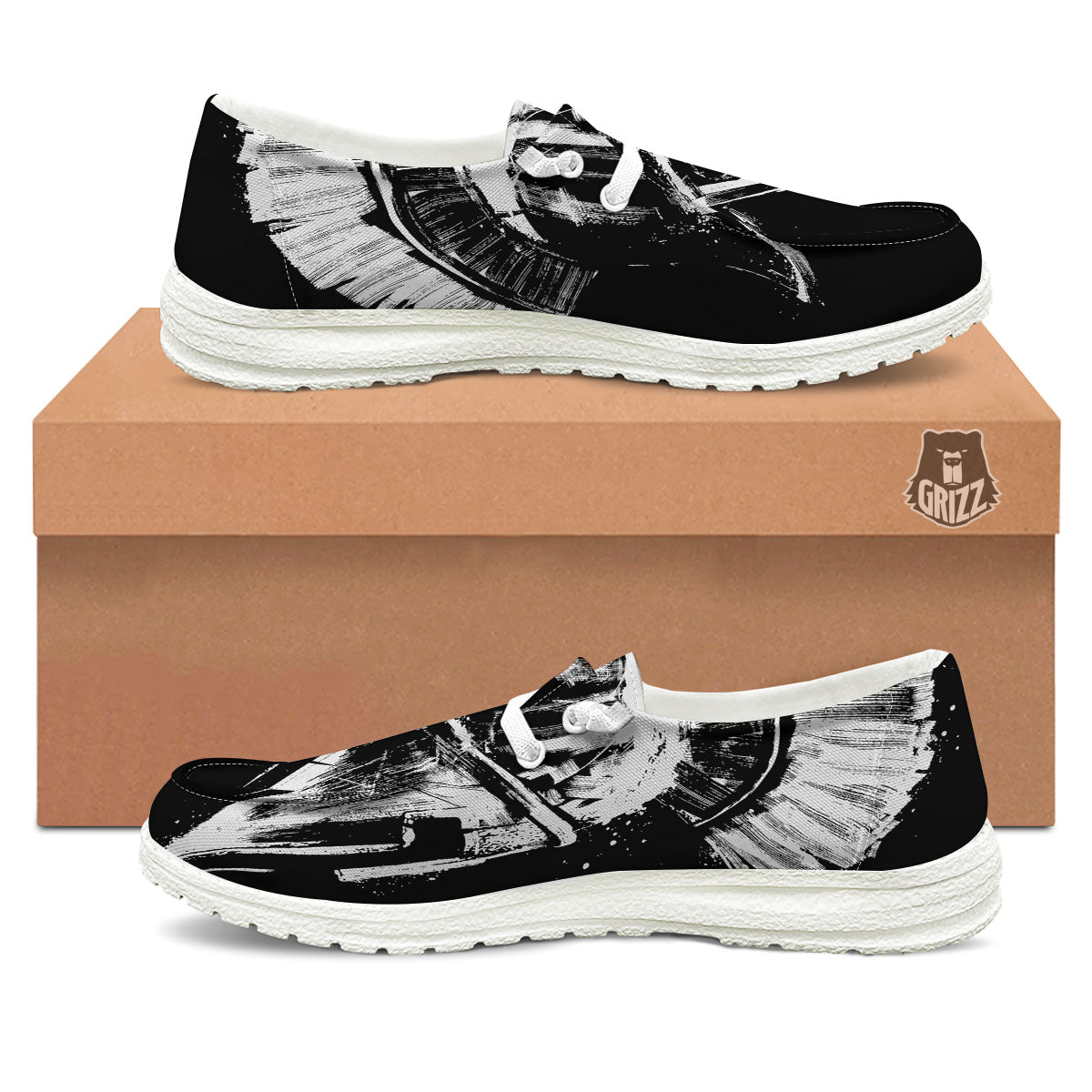 Helmet Ancient Spartan Print White Loafers-grizzshop