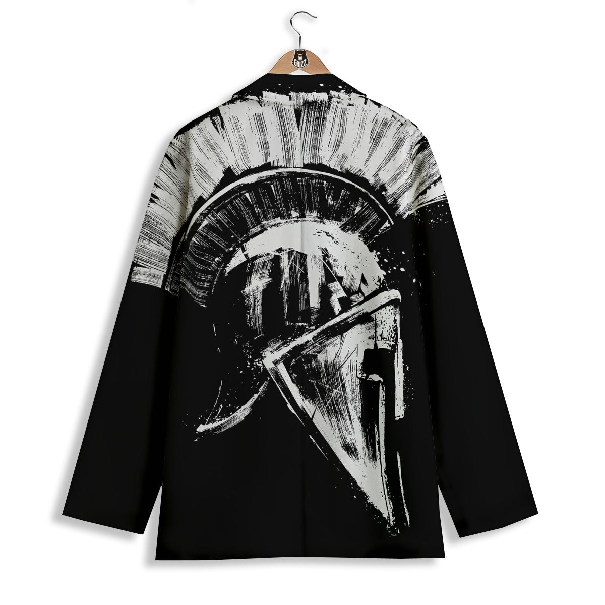 Helmet Ancient Spartan Print Women's Blazer-grizzshop