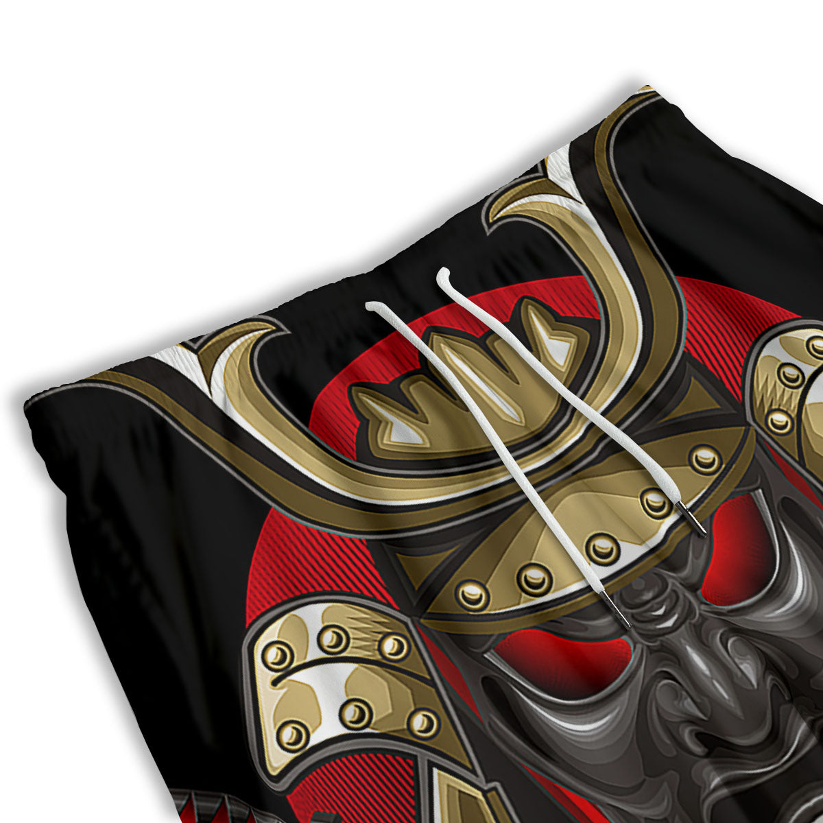Helmet Japanese Samurai Print Men's Athletic Shorts