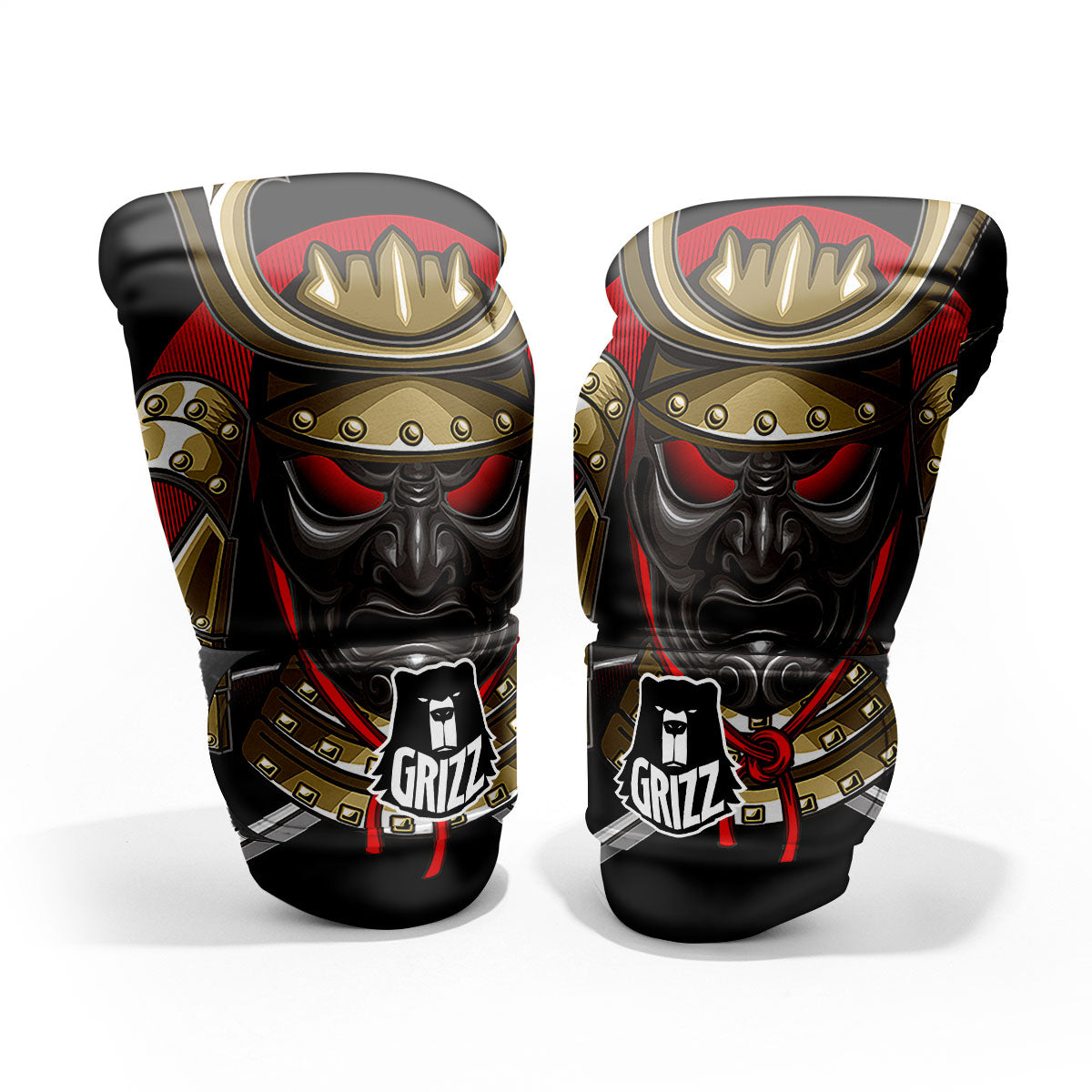 Helmet Japanese Samurai Print Pro Boxing Glove