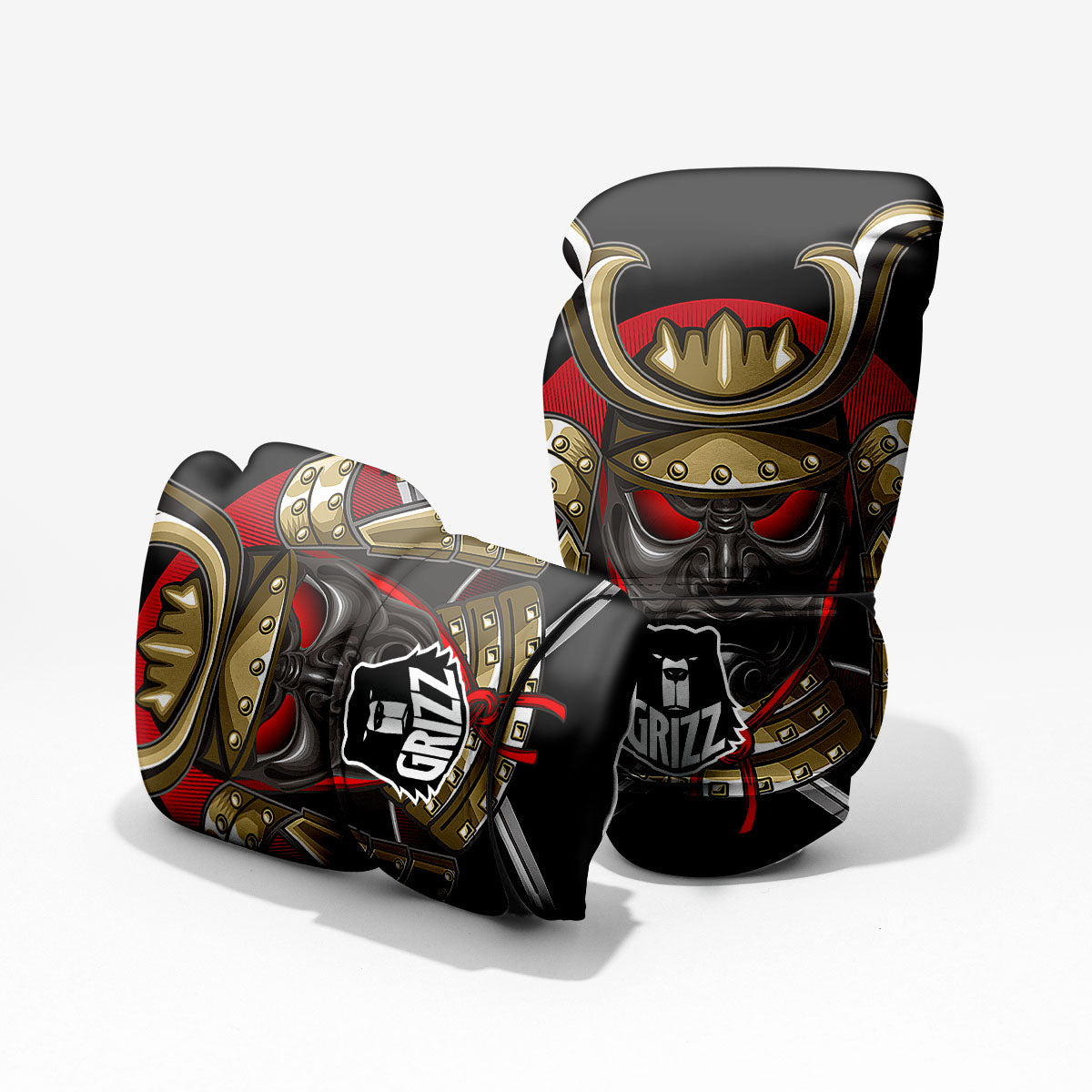Helmet Japanese Samurai Print Pro Boxing Glove