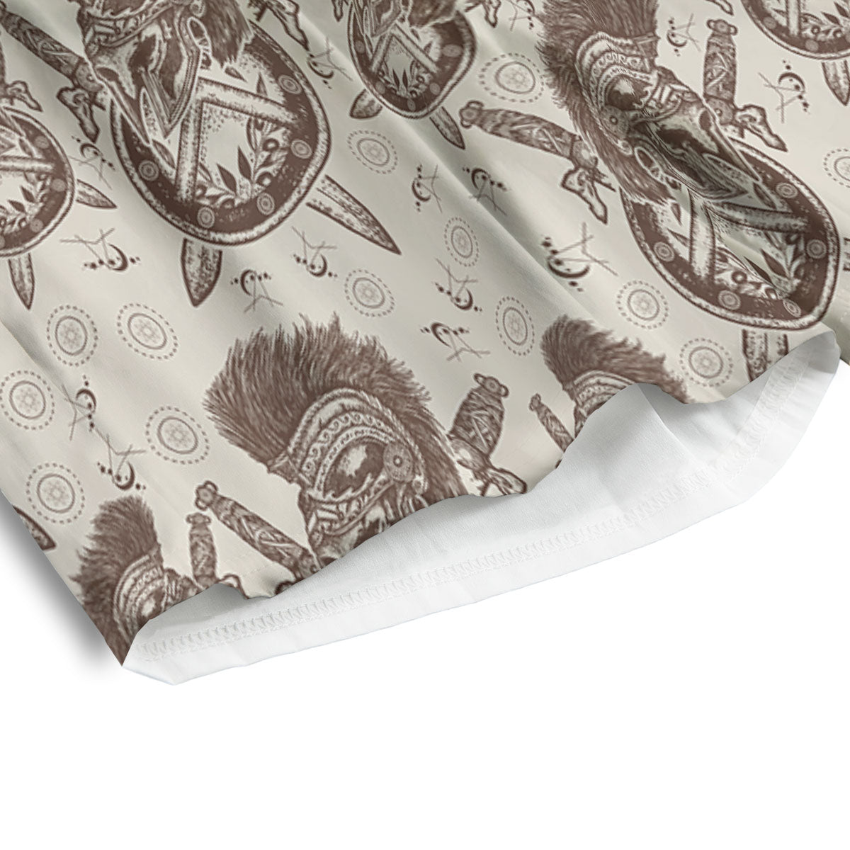 Helmet Spartan Warrior Print Pattern Men's Athletic Shorts