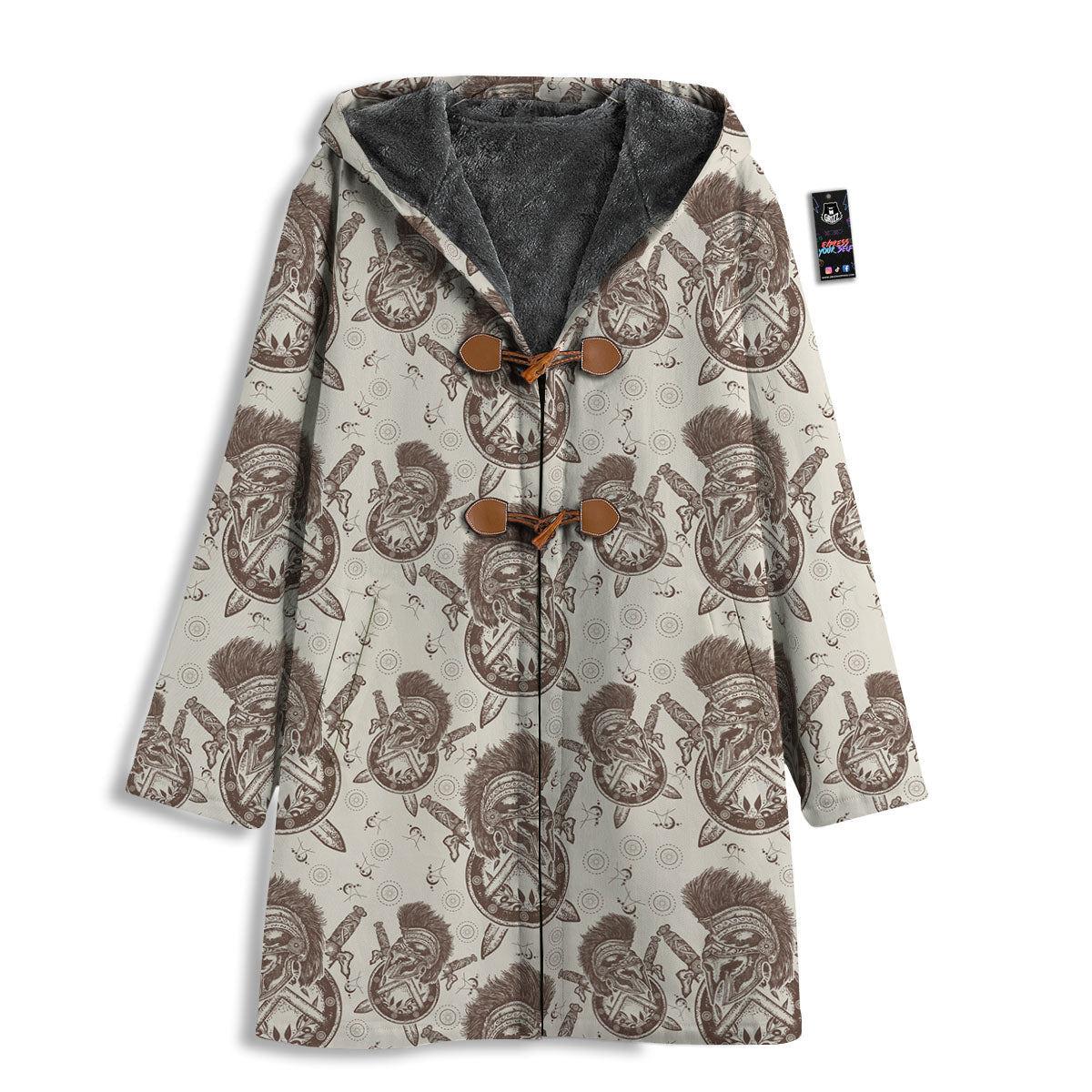 Helmet Spartan Warrior Print Pattern Men's Windbreaker Jacket-grizzshop
