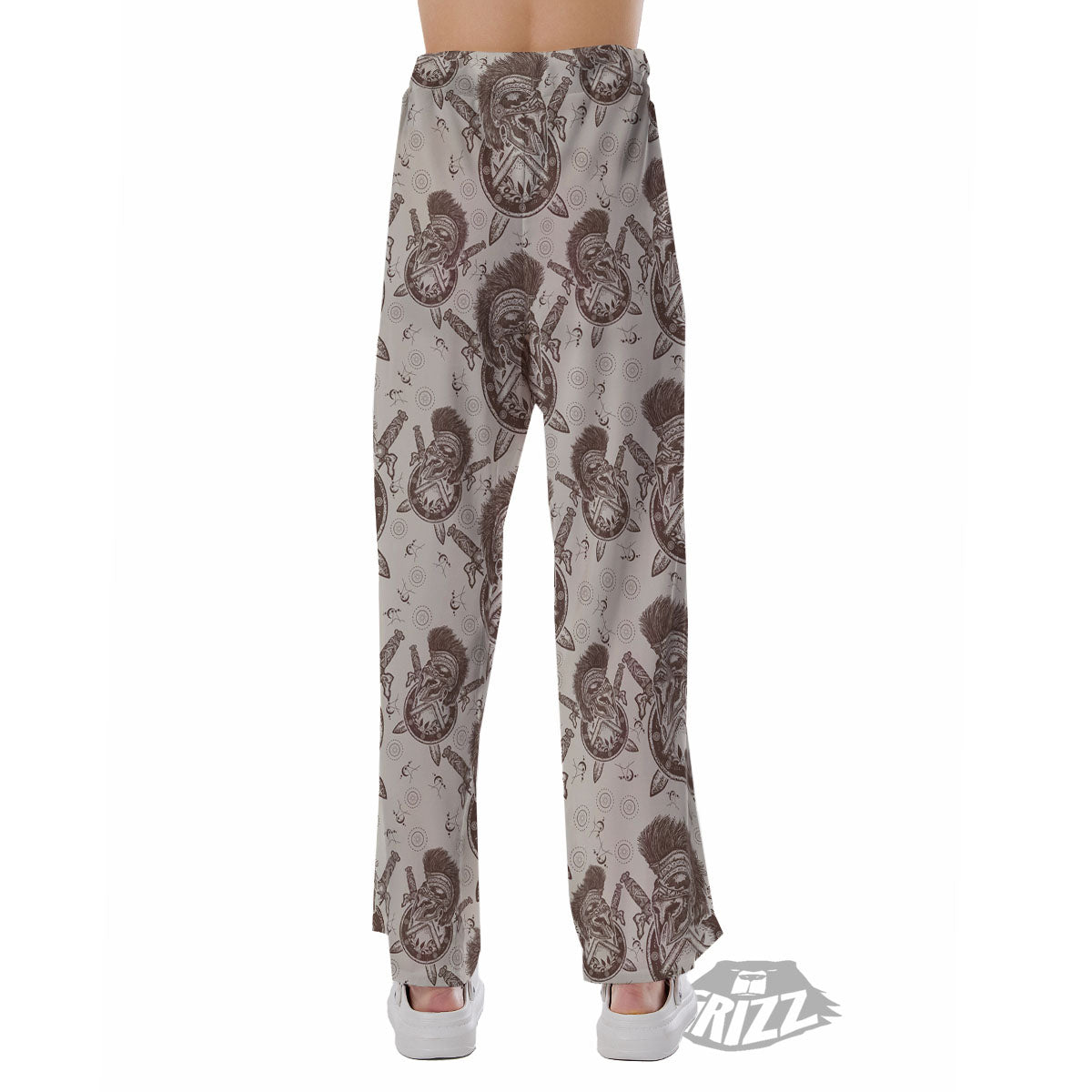 Helmet Spartan Warrior Print Pattern Pajama Pants-grizzshop