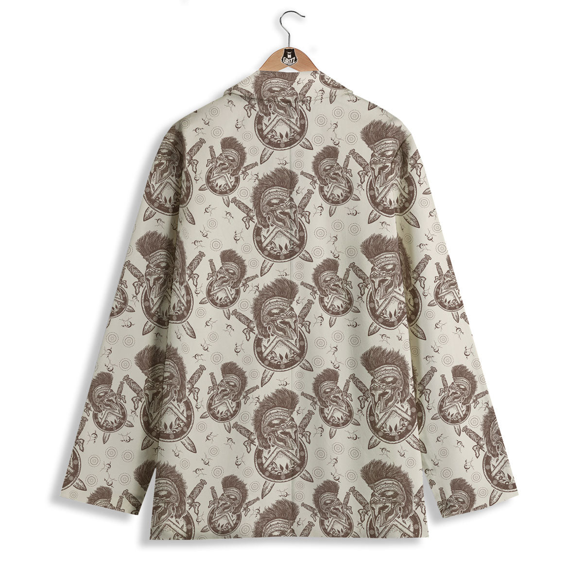 Helmet Spartan Warrior Print Pattern Women's Blazer-grizzshop