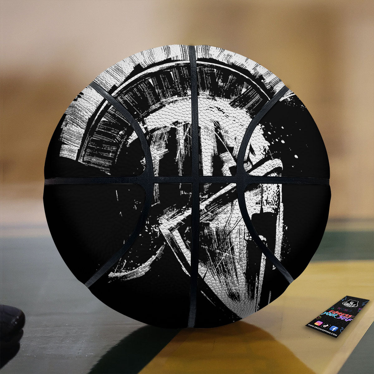 Helmet Ancient Spartan Print Basketball