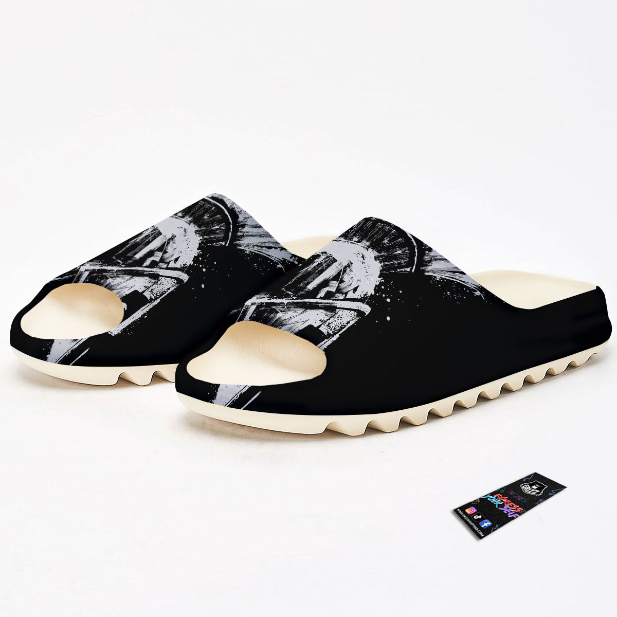 Helmet Ancient Spartan Print Sandals-grizzshop
