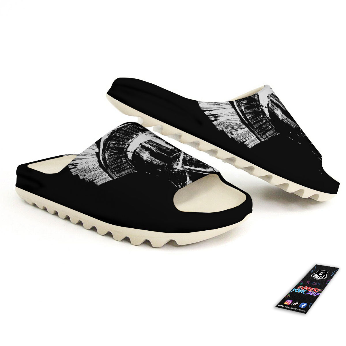 Helmet Ancient Spartan Print Sandals-grizzshop