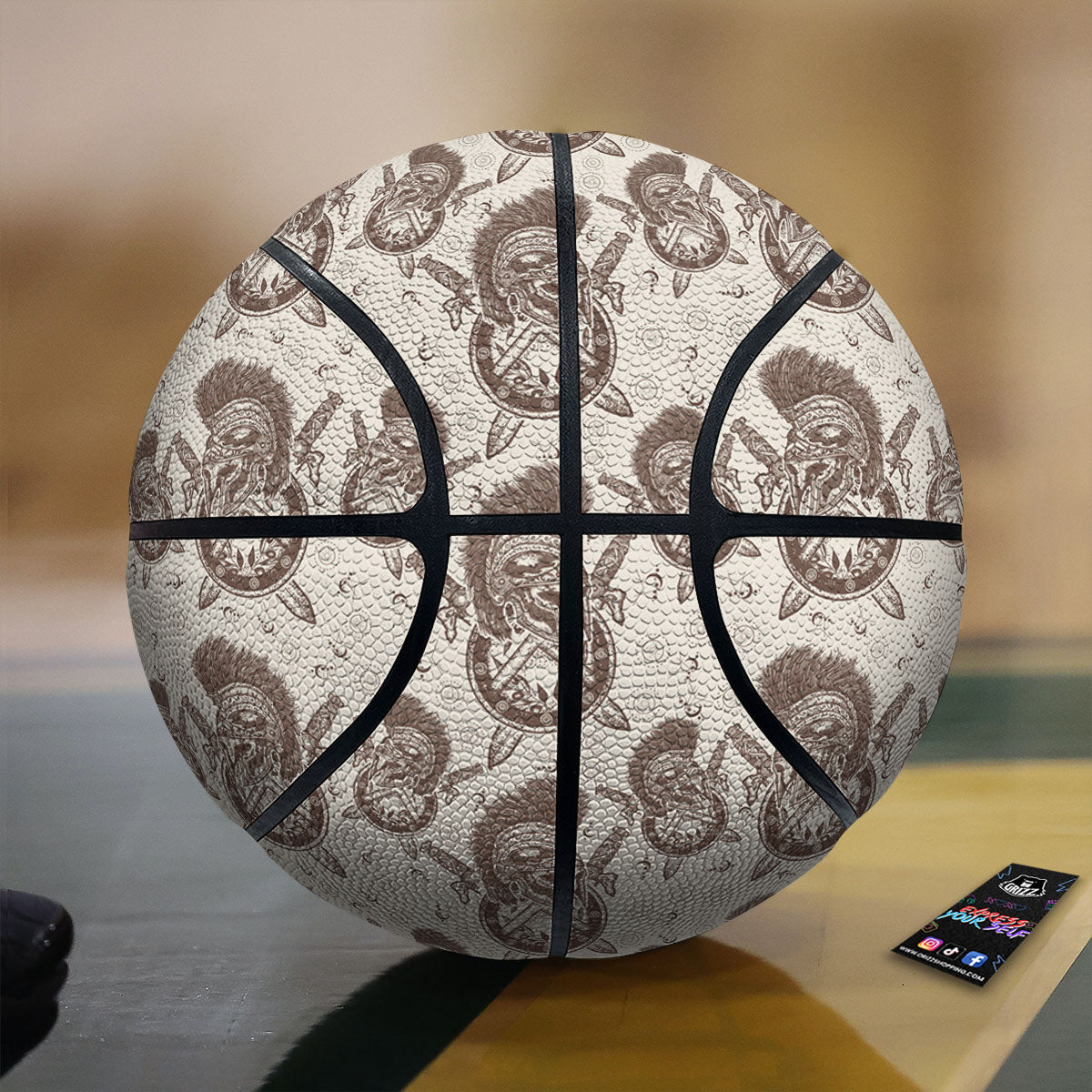 Hemp Leaves Reggae Trippy Print Pattern Basketball