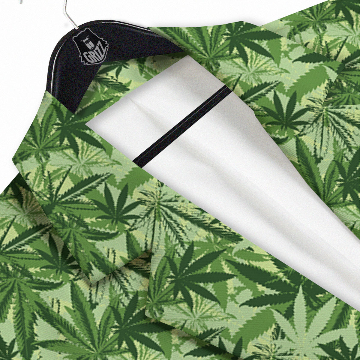 Hemp Leaf Print Pattern Men's Sport Coat-grizzshop