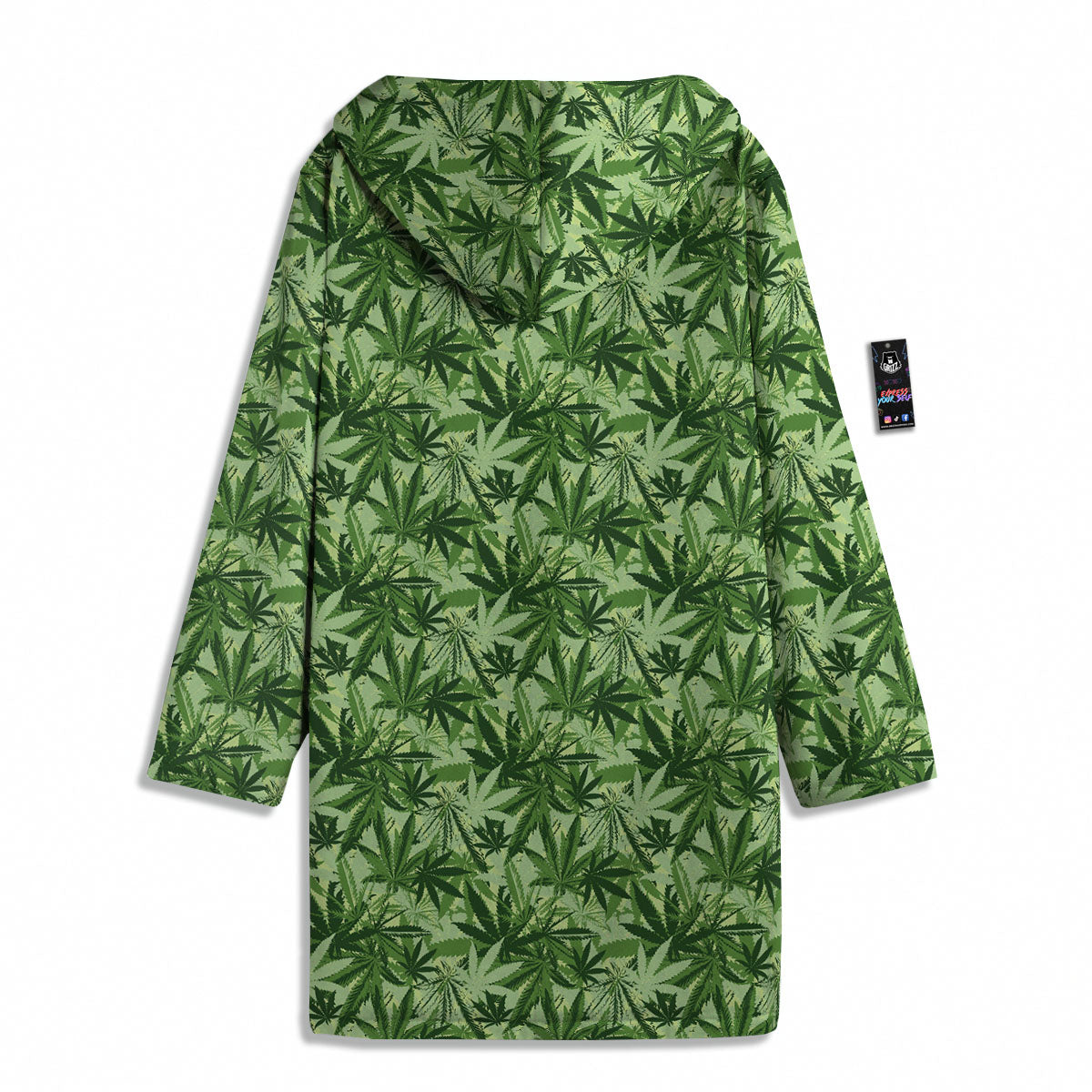 Hemp Leaf Print Pattern Men's Windbreaker Jacket-grizzshop