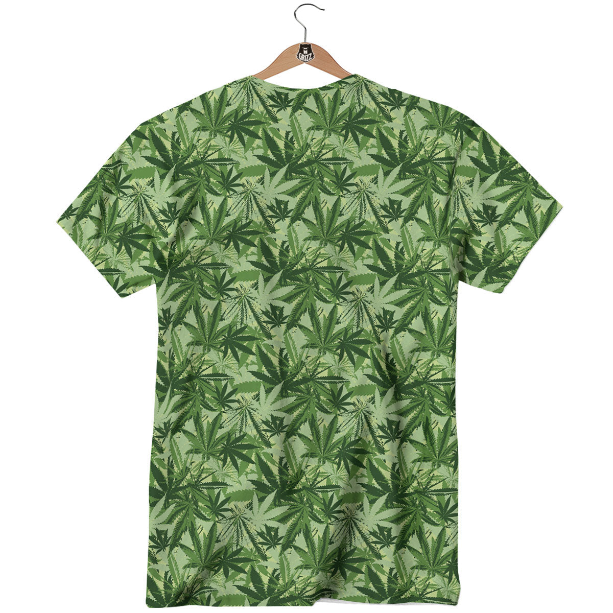 Hemp Leaf Print Pattern T-Shirt-grizzshop