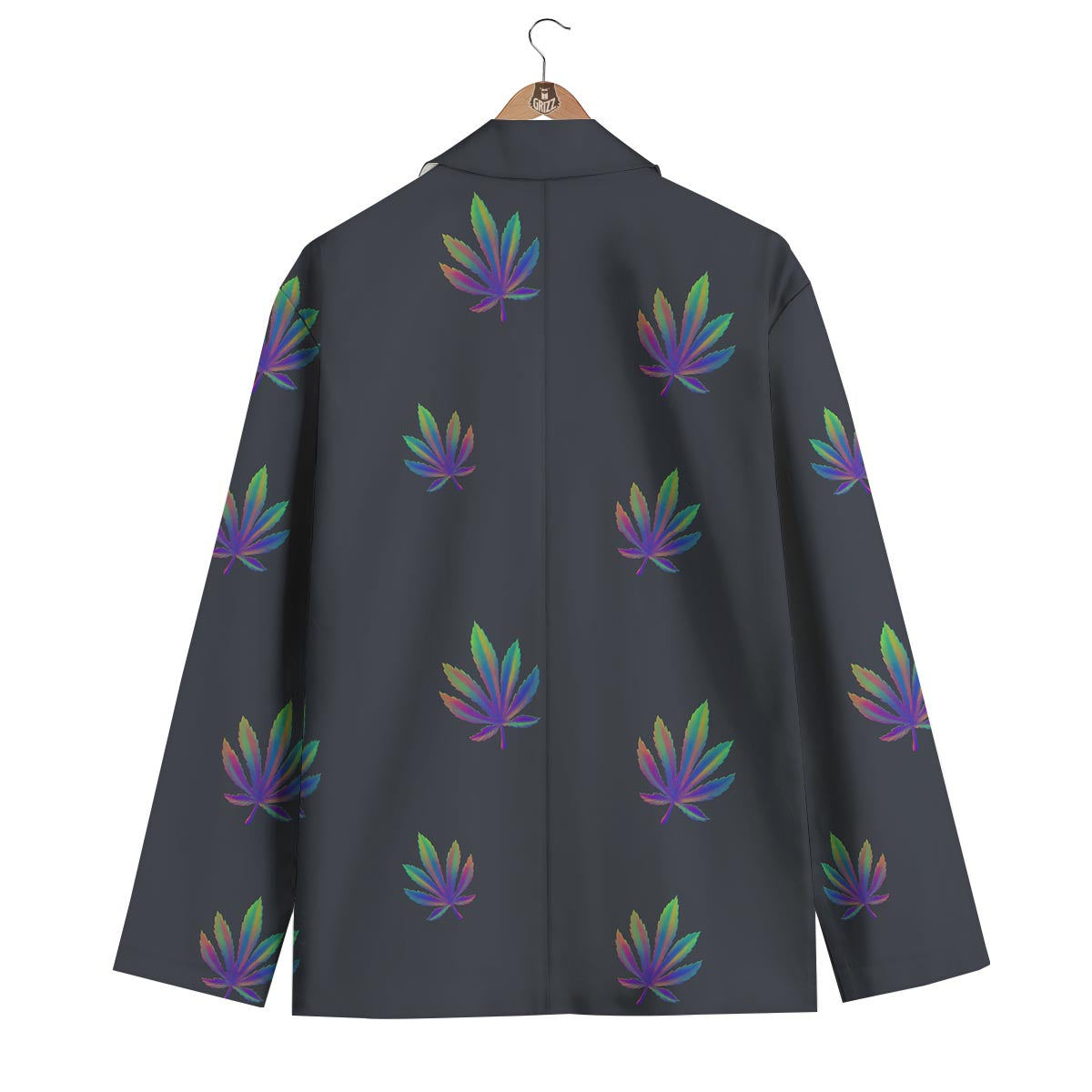 Hemp Leaves Reggae Trippy Print Pattern Men's Blazer-grizzshop