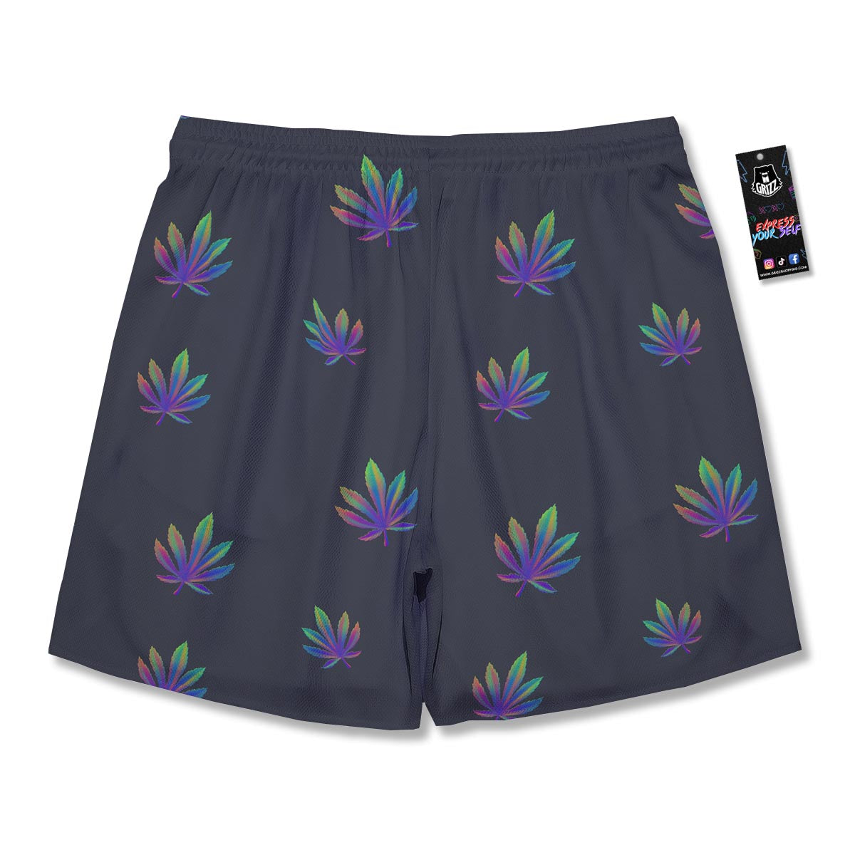 Hemp Leaves Reggae Trippy Print Pattern Men's Running Shorts-grizzshop
