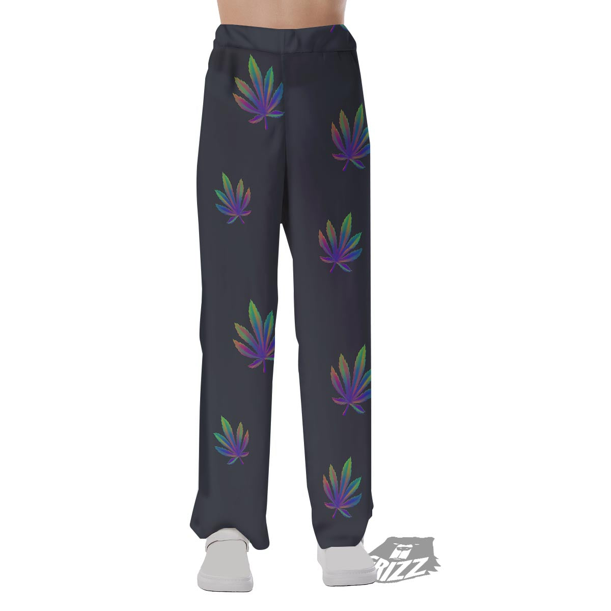 Hemp Leaves Reggae Trippy Print Pattern Pajama Pants-grizzshop