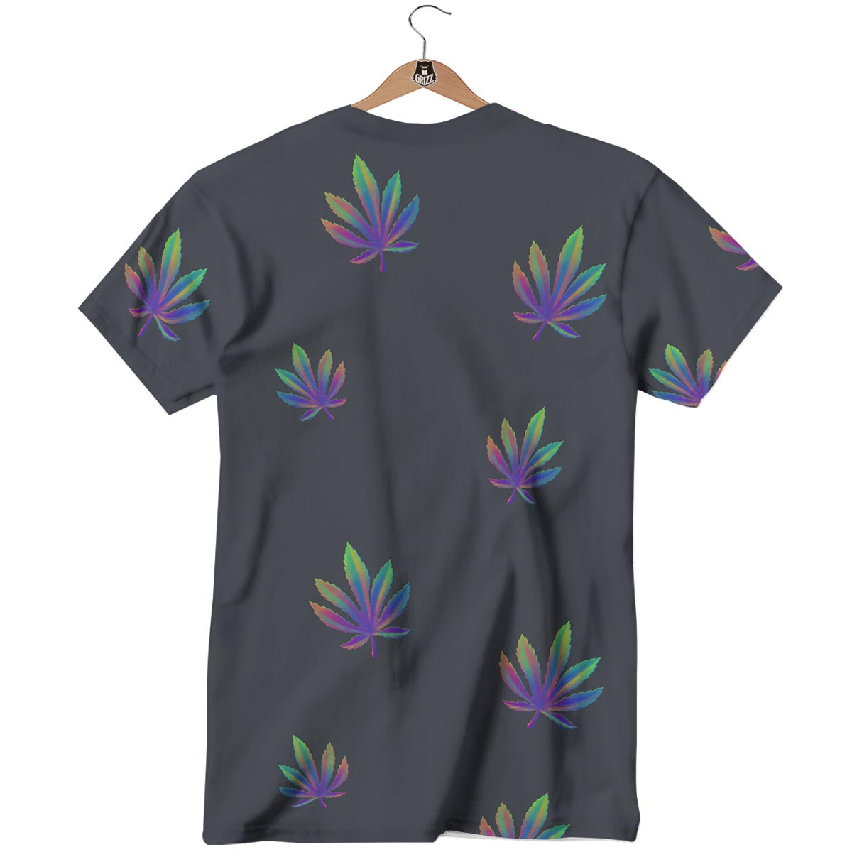 Hemp Leaves Reggae Trippy Print Pattern T-Shirt-grizzshop
