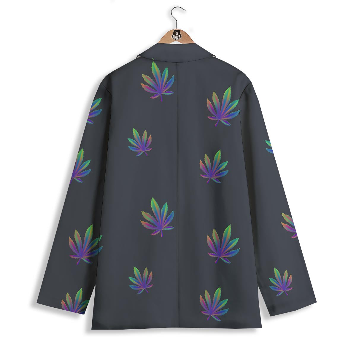 Hemp Leaves Reggae Trippy Print Pattern Women's Blazer-grizzshop